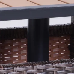 Outsunny 22'' Rattan Wicker Side Table With Steel Frame, Umbrella Insert Hole, Sand Bag For Outdoor, Patio, Garden, Backyard 15 Outsunny 22'' Rattan Wicker Side Table With Steel Frame, Umbrella Insert Hole, Sand Bag For Outdoor, Patio, Garden, Backyard -Outsunny GUEST 02c07773 0352 468f 9481 bebd9aaa9578