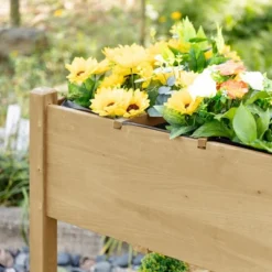 Outsunny 49" X 21" X 34" Raised Garden Bed W/ 8 Grow Grids, Outdoor Wood Plant Box Stand W/ Folding Side Table And Wheels, Natural 11 Outsunny 49" X 21" X 34" Raised Garden Bed W/ 8 Grow Grids, Outdoor Wood Plant Box Stand W/ Folding Side Table And Wheels, Natural -Outsunny GUEST 0478916a bc93 4fec ab8b 37ee2ab6ef49