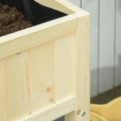 Outsunny Raised Garden Bed Elevated Wooden Planter Box With Space-Saving Folding Design, Drainage Holes, & Inner Liner For Vegetable Fruit Herb Grow -Outsunny GUEST 051c97da a417 439c 8413 60dc9a27fc04