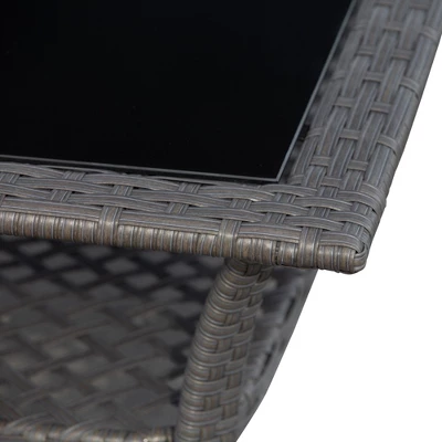 Outsunny 4-Piece Outdoor Wicker Sofa Set, Outdoor PE Rattan Conversation Furniture With 4 Chairs & Table, Water-Fighting Material 6 Outsunny 4-Piece Outdoor Wicker Sofa Set, Outdoor PE Rattan Conversation Furniture With 4 Chairs & Table, Water-Fighting Material - Image 4