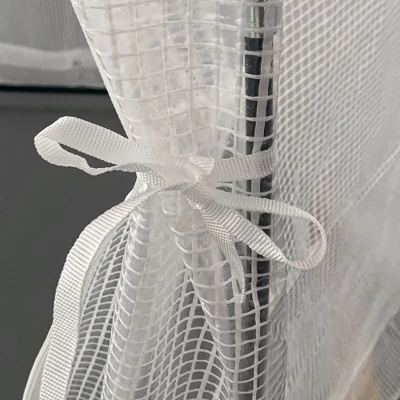 Outsunny 55" X 55" X 71" PE Greenhouse, Portable Hot House For Plants With Zippered Door For Outdoor Garden, Or Patio, White 6 Outsunny 55" X 55" X 71" PE Greenhouse, Portable Hot House For Plants With Zippered Door For Outdoor Garden, Or Patio, White - Image 4