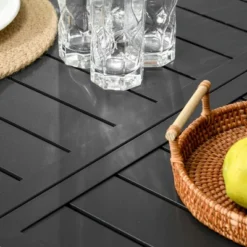 Outsunny 7 Piece Patio Dining Set For 6, Expandable Outdoor Table, Folding & Reclining Chairs, Aluminum Frames, Mesh Fabric Seats, Black 10 Outsunny 7 Piece Patio Dining Set For 6, Expandable Outdoor Table, Folding & Reclining Chairs, Aluminum Frames, Mesh Fabric Seats, Black -Outsunny GUEST 0834c39e d1c4 426c baa3 f4a71119e582