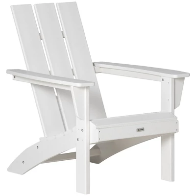 Outsunny Plastic Adirondack Chair, HDPE Lounger Chair Outdoor Fire Pit Seating With High Back And Wide Seat For Patio, Backyard, Garden, Lawn 8 Outsunny Plastic Adirondack Chair, HDPE Lounger Chair Outdoor Fire Pit Seating With High Back And Wide Seat For Patio, Backyard, Garden, Lawn - Image 6