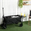 Outsunny Collapsible Wagon, Graden Carts With Wheels, Adjustable Handle, Folding Table And Cup Holders, Black 1 Outsunny Collapsible Wagon, Graden Carts With Wheels, Adjustable Handle, Folding Table And Cup Holders, Black -Outsunny GUEST 0c0f0578 6b0d 4ec9 9415 a2afbbb677ef