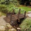 Outsunny 5 Ft Wooden Garden Bridge Arc Footbridge With Metal Chain Railings & Solid Fir Construction, Stained Wood -Outsunny GUEST 0e3db759 aa18 4417 9c2d 5cdab89497c2