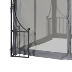 Outsunny 10' X 10' Patio Gazebo Canopy Outdoor Pavilion With Mesh Netting SideWalls, 2-Tier Polyester Roof, & Steel Frame, Dark Gray -Outsunny GUEST 1026a5e9 eebd 4027 8c0e 5ef8513b6618