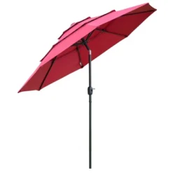 Outsunny 9FT 3 Tiers Patio Umbrella Outdoor Market Umbrella With Crank, Push Button Tilt For Deck, Backyard And Lawn 17 Outsunny 9FT 3 Tiers Patio Umbrella Outdoor Market Umbrella With Crank, Push Button Tilt For Deck, Backyard And Lawn -Outsunny GUEST 103ca04e ef9d 4910 b1e2 2cc38df6335f