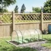 Outsunny Portable Tunneled Greenhouse With Zippered Doors, Water/UV Fighting PVC Cover -Outsunny GUEST 103eb741 dd32 4558 8fa0 fc92a1ddf9a2
