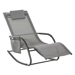 Outsunny Outdoor Rocking Recliner, Sling Sun Lounger With Removable Headrest And Side Pocket For Garden, Patio And Dec 20 Outsunny Outdoor Rocking Recliner, Sling Sun Lounger With Removable Headrest And Side Pocket For Garden, Patio And Dec -Outsunny GUEST 10c1fb73 3679 403a 82dd 52a7e3d1654f