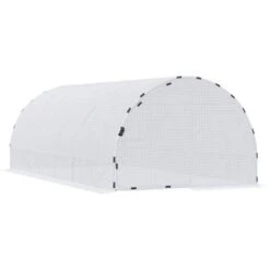 Outsunny 20' X 10' X 7' Large Walk-in Greenhouse, Steel Frame, PE Cover, 2 Doors, Outdoor Tunnel Hoop Hot House Kit, White 9 Outsunny 20' X 10' X 7' Large Walk-in Greenhouse, Steel Frame, PE Cover, 2 Doors, Outdoor Tunnel Hoop Hot House Kit, White -Outsunny GUEST 16e2ae47 2181 4262 ba0d 7ad29b00e45b