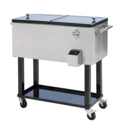 Outsunny 80 QT Rolling Cooling Bins Ice Chest On Wheels Outdoor Stand Up Drink Cooler Cart For Party 19 Outsunny 80 QT Rolling Cooling Bins Ice Chest On Wheels Outdoor Stand Up Drink Cooler Cart For Party -Outsunny GUEST 17a83729 3fd2 438c b7d8 69feefe24b3b