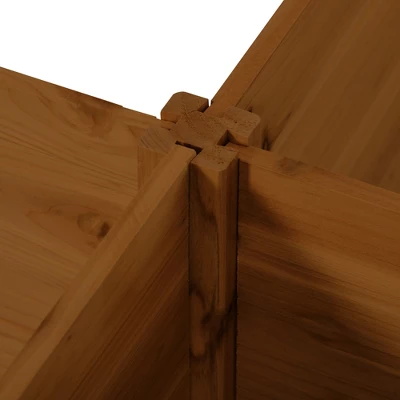 Outsunny 7.5x7.5ft Pack Of 5 Raised Garden Bed, Large Wooden Planters For Outdoor Plants, Vegetables, Flowers, Herbs, Easy Assembly, Brown 5 Outsunny 7.5x7.5ft Pack Of 5 Raised Garden Bed, Large Wooden Planters For Outdoor Plants, Vegetables, Flowers, Herbs, Easy Assembly, Brown - Image 4