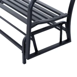 Outsunny Patio Glider Bench Outdoor Swing Rocking Chair Loveseat With Power Coated Sturdy Steel Frame, Black 15 Outsunny Patio Glider Bench Outdoor Swing Rocking Chair Loveseat With Power Coated Sturdy Steel Frame, Black -Outsunny GUEST 19b93edc 4024 4c6d 9e34 03bde6b192c9