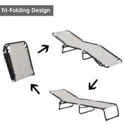 Outsunny Outdoor Folding Chaise Lounge Chair Portable Lightweight Reclining Garden Sun Lounger With 4-Position Adjustable Backrest For Patio, Deck, And Poolside -Outsunny GUEST 1ff58c21 8952 4018 a3ee 65d6db93613f