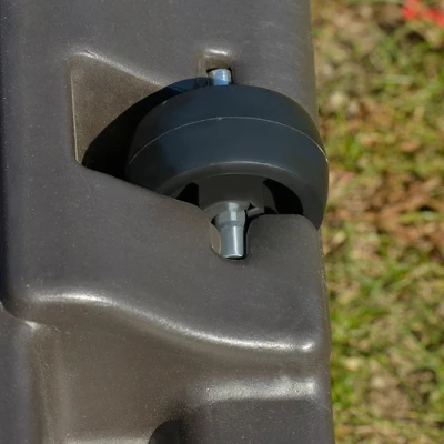 Outsunny Square Cantilever Patio Umbrella Base With 4 Wheels For Easy Moving, Heavy Duty Umbrella Stand, Coffee 6 Outsunny Square Cantilever Patio Umbrella Base With 4 Wheels For Easy Moving, Heavy Duty Umbrella Stand, Coffee - Image 4