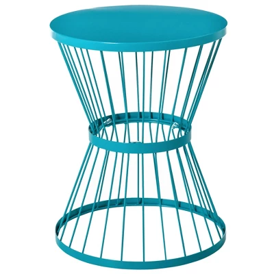 Outsunny 16" Steel Patio End Table, Side Table With Hourglass Design, Accent Table For Outdoor And Indoor Use 8 Outsunny 16" Steel Patio End Table, Side Table With Hourglass Design, Accent Table For Outdoor And Indoor Use - Image 6