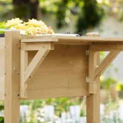 Outsunny 49" X 21" X 34" Raised Garden Bed W/ 8 Grow Grids, Outdoor Wood Plant Box Stand W/ Folding Side Table And Wheels, Natural 10 Outsunny 49" X 21" X 34" Raised Garden Bed W/ 8 Grow Grids, Outdoor Wood Plant Box Stand W/ Folding Side Table And Wheels, Natural -Outsunny GUEST 231bc211 97e3 494c abc4 dfd881dca5eb