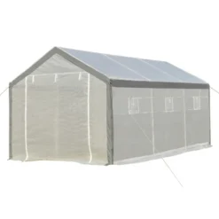 Outsunny 20' X 10' X 9' Walk-In Greenhouse, Outdoor Gardening Canopy With 6 Roll-up Windows, 2 Zippered Doors & Weather Cover 10 Outsunny 20' X 10' X 9' Walk-In Greenhouse, Outdoor Gardening Canopy With 6 Roll-up Windows, 2 Zippered Doors & Weather Cover -Outsunny GUEST 24c46e25 571b 434b 9905 da3eea83cc67
