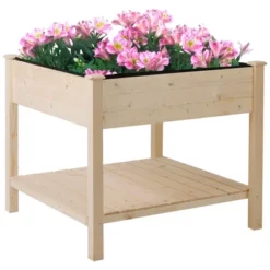 Outsunny 36'' X 36'' Raised Garden Bed With Storage Shelf, 2 Tiers Elevated Wooden Planter Box Stand For Vegetable Flower Herb, Patio And Balcony 11 Outsunny 36'' X 36'' Raised Garden Bed With Storage Shelf, 2 Tiers Elevated Wooden Planter Box Stand For Vegetable Flower Herb, Patio And Balcony -Outsunny GUEST 251e9705 85d5 4746 831b 111bcaa28846