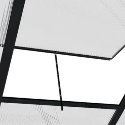 Outsunny Polycarbonate Greenhouse, Heavy Duty Outdoor Aluminum Walk-in Green House Kit With Vent & Door For Backyard Garden, Gray -Outsunny GUEST 2571e682 5048 4db1 b944 0336a241896d