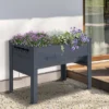 Outsunny 48" Raised Garden Bed With Tool Hooks, 660lb Capacity Fir Wood Elevated Planter Box W/ Water Draining Funnel Design To Grow Vegetables, Gray 2 Outsunny 48" Raised Garden Bed With Tool Hooks, 660lb Capacity Fir Wood Elevated Planter Box W/ Water Draining Funnel Design To Grow Vegetables, Gray -Outsunny GUEST 266c30bf 2d5f 4314 9386 9d0959f59076