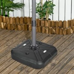 Outsunny Cantilever Patio Umbrella Base With Wheels, Sand, Or Water Filled Offset Umbrella Stand Weights With Cross Base, Black 8 Outsunny Cantilever Patio Umbrella Base With Wheels, Sand, Or Water Filled Offset Umbrella Stand Weights With Cross Base, Black -Outsunny GUEST 275a6a91 7e01 4a12 8598 950d864e60d0