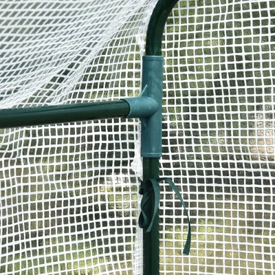 Outsunny 47.25" X 73.25" X 74.25" Walk-in Greenhouse, Outdoor Portable Plant Flower Growing Warm House With Roll-up Door And 4 Shelves, White 7 Outsunny 47.25" X 73.25" X 74.25" Walk-in Greenhouse, Outdoor Portable Plant Flower Growing Warm House With Roll-up Door And 4 Shelves, White - Image 5