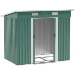 Outsunny Metal Outdoor Storage Shed 7' X 4', Lockable Garden Tool Storage For Backyard, Patio, Lawn, Dark Green -Outsunny GUEST 29ecb3bf 1366 4033 b8e9 0138ec96b907