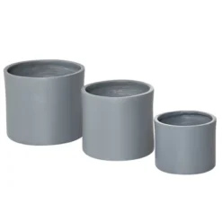 Outsunny 3-Pack Flower Pots, Stackable MgO Planters For Indoor And Outdoor Plants, Entryway, Patio, Yard, Garden Use -Outsunny GUEST 2a431c2c d34b 42ca 913c 13c90f0d69fa