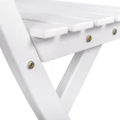 Outsunny 3 Piece Bistro Set, Wood Folding Outdoor Furniture With Table & Chairs For Backyard & Balcony, Square, White -Outsunny GUEST 2b41fa1d 75ed 4bda 9af4 2df29aff624c