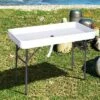 Outsunny 4FT Portable Folding Fish Fillet Cleaning Table Camping Picnic Ice Party Desk With Sink -Outsunny GUEST 2d400ebd 5e6e 458b 8f07 e1d232c2b314