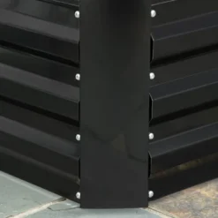 Outsunny Raised Garden Bed, Galvanized Elevated Planter Box With 2 Trellis Tomato Cages, Reinforcing Rods, 4' X 3' X 2', Black -Outsunny GUEST 2e948701 74b2 44ef b7b7 954e42ffe9ce