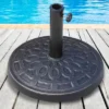 Outsunny 17" 26 Lbs Round Resin Umbrella Base Stand Market Parasol Holder With Beautiful Decorative Pattern For Φ1.5" Φ1.89" Pole For Backyard Bronze -Outsunny GUEST 2f07dcc7 aa5a 4ba3 bb6e e61efa7ae678