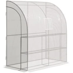 Outsunny 7' X 3' X 7' Outdoor Walk-In Greenhouse, Plant Nursery With Roll-up Windows, PE Cover, And 3 Wire Shelves 18 Outsunny 7' X 3' X 7' Outdoor Walk-In Greenhouse, Plant Nursery With Roll-up Windows, PE Cover, And 3 Wire Shelves -Outsunny GUEST 2fbe0a32 0494 49f1 bb59 22a15e551741