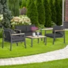 Outsunny 4 Piece Patio Furniture Set Aluminium Conversation Set Outdoor Garden Sofa Set W/ Loveseat, Center Coffee Table & Cushions, Gray 2 Outsunny 4 Piece Patio Furniture Set Aluminium Conversation Set Outdoor Garden Sofa Set W/ Loveseat, Center Coffee Table & Cushions, Gray -Outsunny GUEST 3012316e f275 424e 83bf 05b541ead7b8