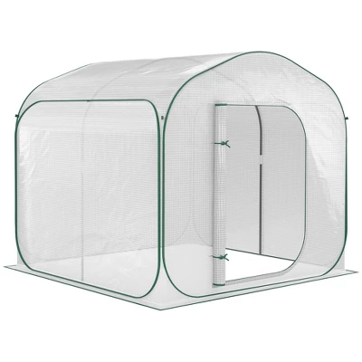 Outsunny 7' X 7' X 6' Portable Walk-in Greenhouse, Pop-up Setup, Outdoor Garden Canopy Hot House, Zipper Door 5 Outsunny 7' X 7' X 6' Portable Walk-in Greenhouse, Pop-up Setup, Outdoor Garden Canopy Hot House, Zipper Door - Image 3