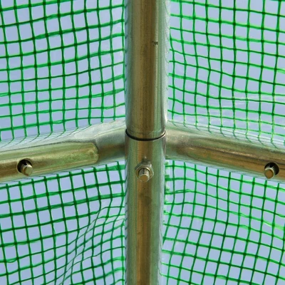 Outsunny 26' X 10' X 7' Walk-in Tunnel Hoop Greenhouse, PE Cover, Steel Frame, Roll-Up Zipper Door And Mesh Windows For Flowers And Vegetables, Green 6 Outsunny 26' X 10' X 7' Walk-in Tunnel Hoop Greenhouse, PE Cover, Steel Frame, Roll-Up Zipper Door And Mesh Windows For Flowers And Vegetables, Green - Image 4