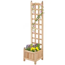 Outsunny Raised Garden Bed With Trellis Board Back & Strong Wooden Design & Materials 12 Outsunny Raised Garden Bed With Trellis Board Back & Strong Wooden Design & Materials -Outsunny GUEST 31214627 609c 4e01 bc1d da69739b0989