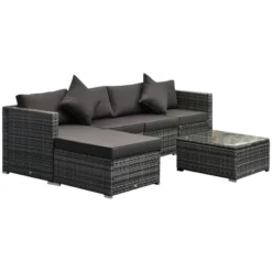 Outsunny 6 Pieces Outdoor PE Rattan Sofa Set, Sectional Conversation Wicker Patio Couch Furniture Set With Cushions And Coffee Table 26 Outsunny 6 Pieces Outdoor PE Rattan Sofa Set, Sectional Conversation Wicker Patio Couch Furniture Set With Cushions And Coffee Table -Outsunny GUEST 35e8dedf bdc5 443a 8696 d862a26a7a3b