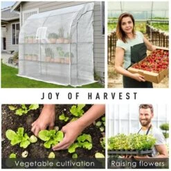 Outsunny 7' X 3' X 7' Outdoor Walk-In Greenhouse, Plant Nursery With Roll-up Windows, PE Cover, And 3 Wire Shelves 16 Outsunny 7' X 3' X 7' Outdoor Walk-In Greenhouse, Plant Nursery With Roll-up Windows, PE Cover, And 3 Wire Shelves -Outsunny GUEST 3951dfa8 85cd 4cc6 babe 3d0b4a3adfcc