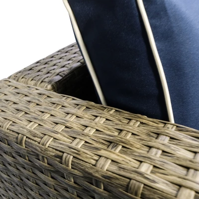 Outsunny 6 Pieces Outdoor PE Rattan Sofa Set, Sectional Conversation Wicker Patio Couch Furniture Set With Cushions And Coffee Table 7 Outsunny 6 Pieces Outdoor PE Rattan Sofa Set, Sectional Conversation Wicker Patio Couch Furniture Set With Cushions And Coffee Table - Image 5