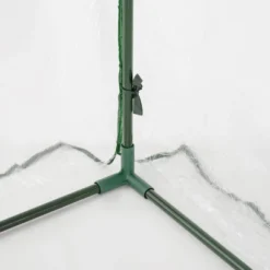 Outsunny 5' X 4' X 7' Lean-to Greenhouse, Walk-in Wall Mounted Hot House & Plant Nursery With 2 Zippered Roll Up Doors, Sloping PVC Cover, Green -Outsunny GUEST 3d1f2309 7585 48a0 a1ce f4953d27025c