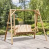 Outsunny 6.5' Outdoor Rustic Loveseat Solid Wood Natural Log Garden Swing 2 Outsunny 6.5' Outdoor Rustic Loveseat Solid Wood Natural Log Garden Swing -Outsunny GUEST 409e5b23 64c2 44b7 b6db 0385a5340b3e