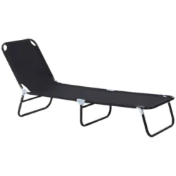 Outsunny Portable Outdoor Sun Lounger, Lightweight Folding Chaise Lounge Chair W/ 5-Position Adjustable Backrest For Beach, Poolside And Patio 20 Outsunny Portable Outdoor Sun Lounger, Lightweight Folding Chaise Lounge Chair W/ 5-Position Adjustable Backrest For Beach, Poolside And Patio -Outsunny GUEST 42698056 0e3c 45e6 81c5 70215ad810e3