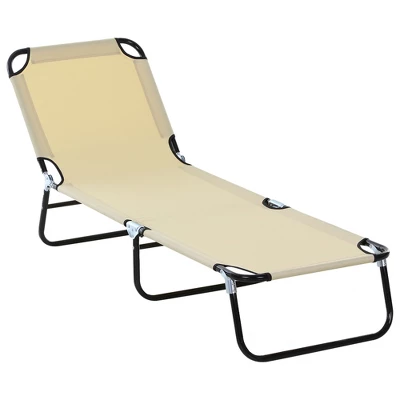 Outsunny Portable Outdoor Sun Lounger, Lightweight Folding Chaise Lounge Chair W/ 5-Position Adjustable Backrest For Beach, Poolside And Patio 12 Outsunny Portable Outdoor Sun Lounger, Lightweight Folding Chaise Lounge Chair W/ 5-Position Adjustable Backrest For Beach, Poolside And Patio - Image 10