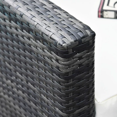 Outsunny Rattan Wicker Swivel Rocking Chair With Armrest, Soft Thick Cushions, Outdoor Club Chair With Steel Frame For Patio, Lawn, Garden, Yard 7 Outsunny Rattan Wicker Swivel Rocking Chair With Armrest, Soft Thick Cushions, Outdoor Club Chair With Steel Frame For Patio, Lawn, Garden, Yard - Image 5