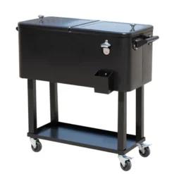 Outsunny 80 QT Rolling Cooling Bins Ice Chest On Wheels Outdoor Stand Up Drink Cooler Cart For Party 16 Outsunny 80 QT Rolling Cooling Bins Ice Chest On Wheels Outdoor Stand Up Drink Cooler Cart For Party -Outsunny GUEST 47ba7d2a 9d4f 4087 ba5b ba5fdf974372