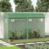 Outsunny 10' X 3' X 7' Tunnel Greenhouse Outdoor Walk-In Hot House With Roll-up Windows And Zippered Door, Steel Frame, PE Cover, Green