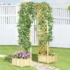 Outsunny 17.25" Wooden Wedding Arch, Garden Arch Arbor For Climbing Plants & Trellis Design For Vines, Ceremony, Party, Backdrop, Natural 1 Outsunny 17.25" Wooden Wedding Arch, Garden Arch Arbor For Climbing Plants & Trellis Design For Vines, Ceremony, Party, Backdrop, Natural -Outsunny GUEST 4f34091d fc45 46ec a22d 77d23bd8a468