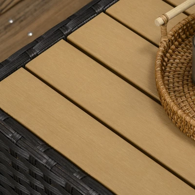 Outsunny 7 Piece Outdoor Patio Furniture Set, PE Rattan Wicker Sectional Sofa Set W/ Couch Cushions, Aluminum Frame & Composite Table, Light Gray 7 Outsunny 7 Piece Outdoor Patio Furniture Set, PE Rattan Wicker Sectional Sofa Set W/ Couch Cushions, Aluminum Frame & Composite Table, Light Gray - Image 5